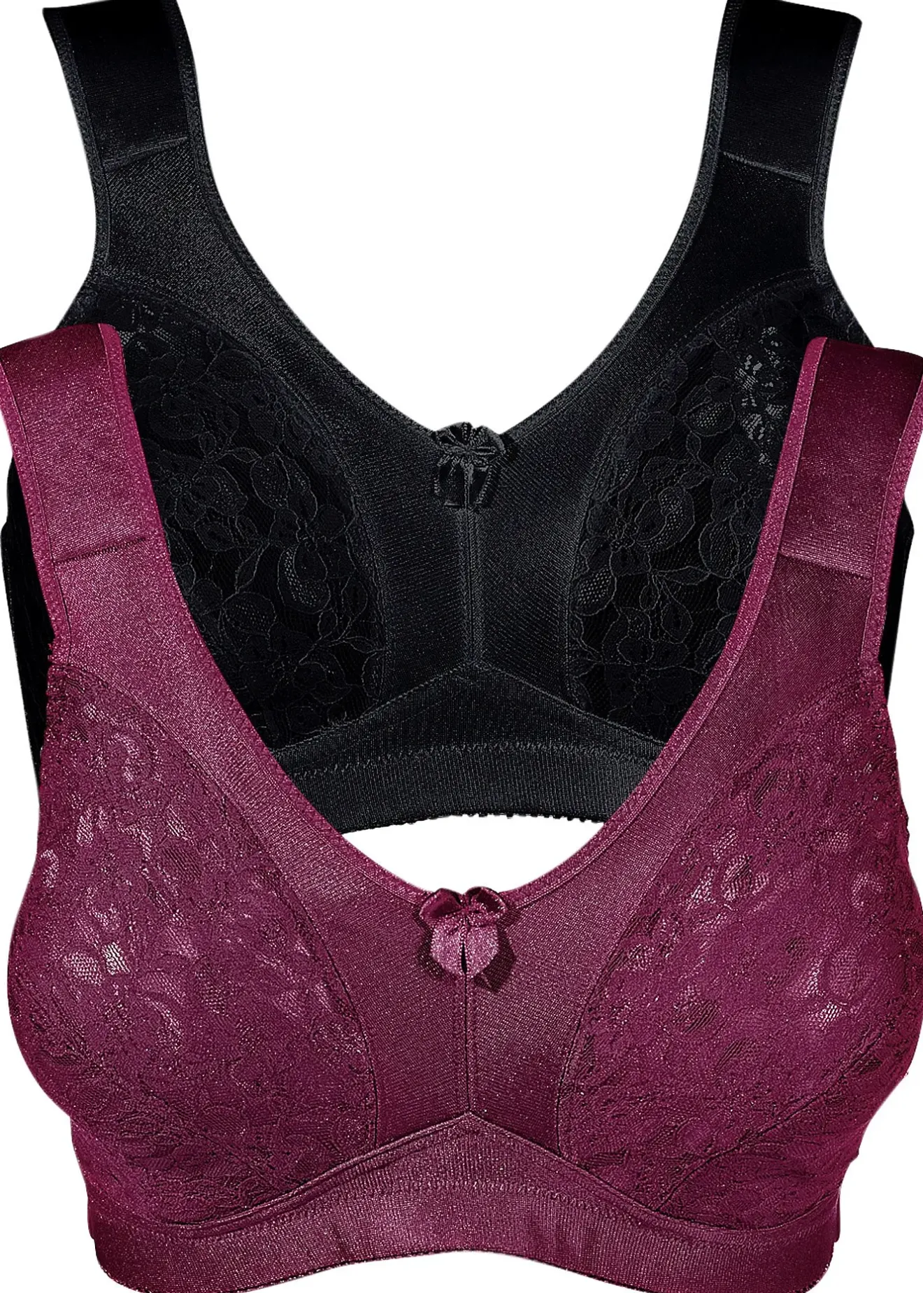 Femme bonprix Soutiens-Gorge|Lot de 2 soutiens-gorge grand maintien sans armatures, bretelles rembourrées