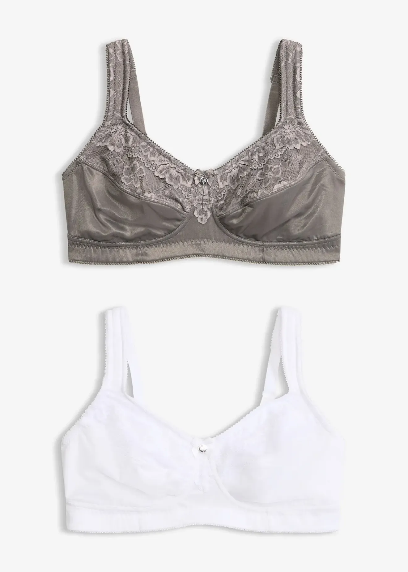 Femme bonprix Grands Bonnets D-H|Soutiens-Gorge|Lot de 2 soutiens-gorge grand maintien sans armatures avec bretelles rembourrées