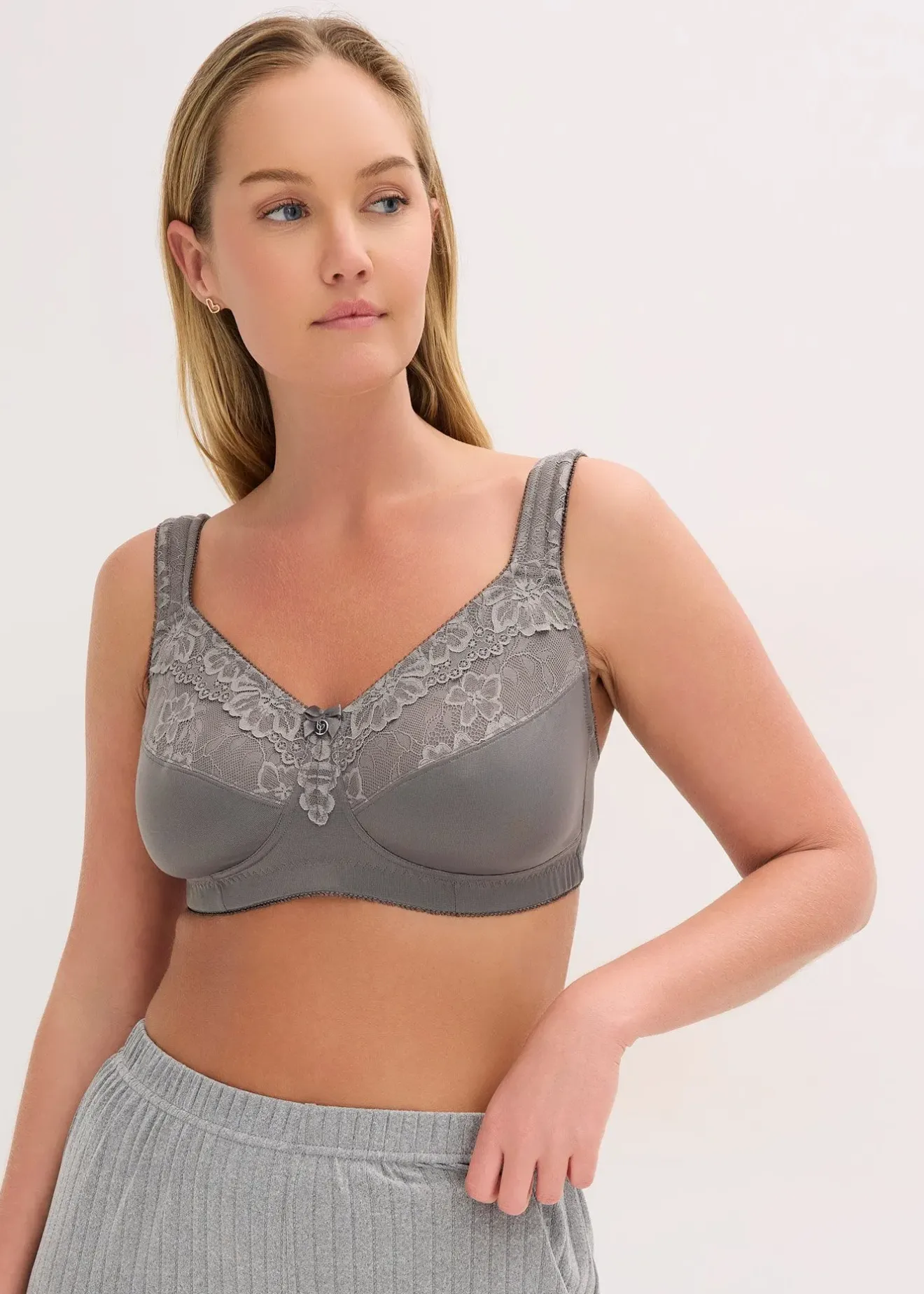 Femme bonprix Grands Bonnets D-H|Soutiens-Gorge|Lot de 2 soutiens-gorge grand maintien sans armatures avec bretelles rembourrées