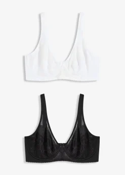 bonprix Lot de 2 soutiens-gorge minimiseurs à bretelles rembourrées|Femme Dessous|Soutiens-Gorge