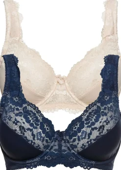 Femme bonprix Grands Bonnets D-H|Lot de 2 soutiens-gorge minimiseurs à bretelles rembourrées