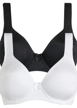 Femme bonprix Soutiens-Gorge|Lot de 2 soutiens-gorge moulés à armatures en matière brillante