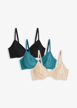 Femme bonprix Basiques|Soutiens-Gorge|Lot de 3 soutiens-gorge moulés à armatures non rembourrés