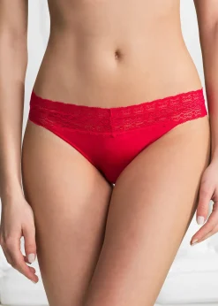 Femme bonprix Lingerie Coton|Bas|Lot de 5 strings à dentelle