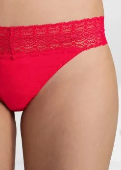 Femme bonprix Lingerie Coton|Bas|Lot de 5 strings à dentelle