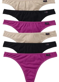 Femme bonprix Basiques|Lingerie Coton|Lot de 6 strings coton