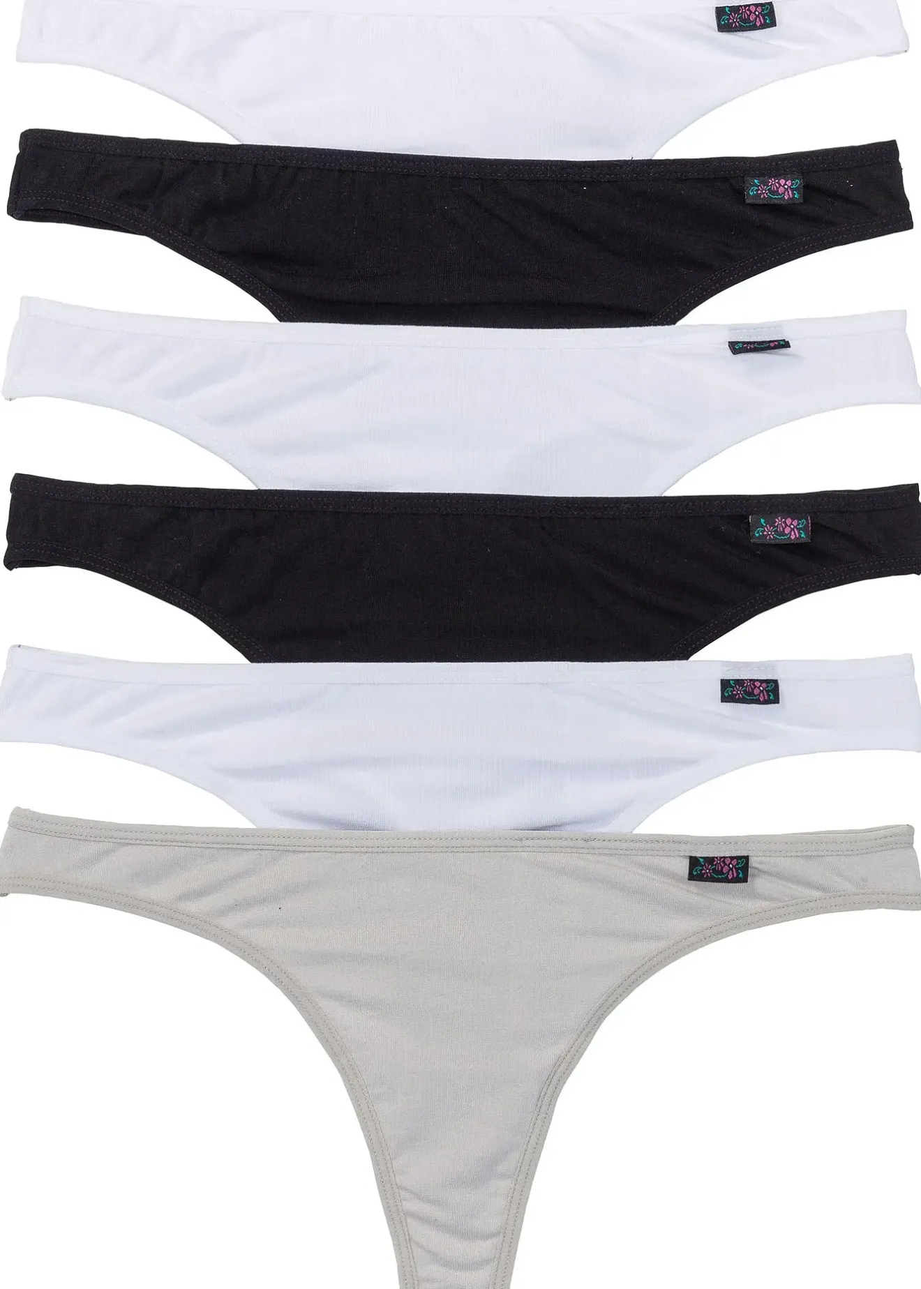 Femme bonprix Basiques|Lingerie Coton|Lot de 6 strings coton