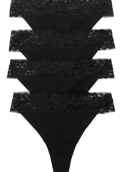 Femme bonprix Lingerie Coton|Bas|Lot de 4 strings coton