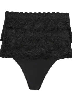 Femme bonprix Bas|Lot de 2 strings sculptants, maintien modéré