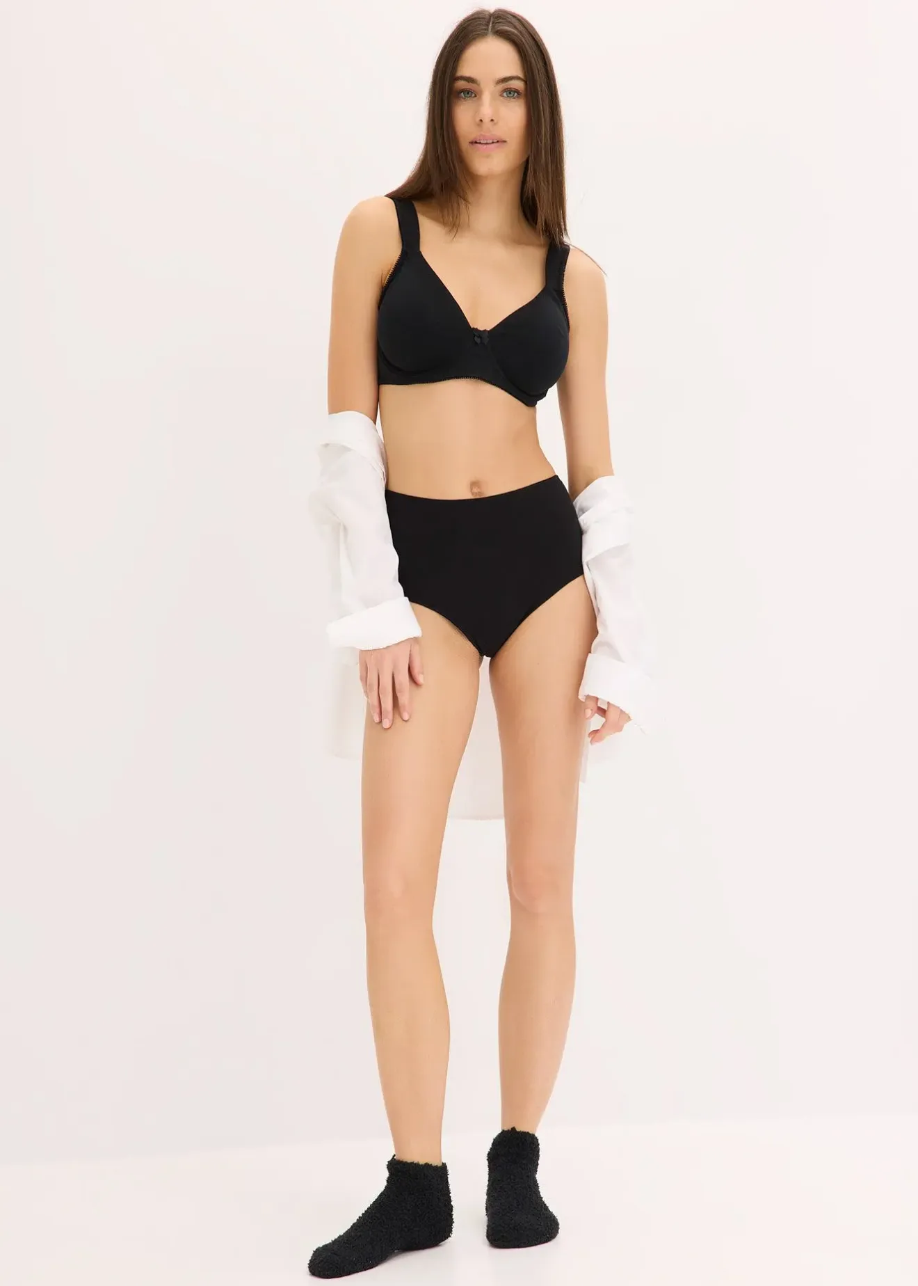 bonprix Lot de 4 strings taille haute coton|Femme Lingerie Coton|Bas