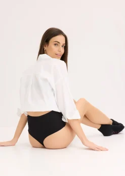 bonprix Lot de 4 strings taille haute coton|Femme Lingerie Coton|Bas