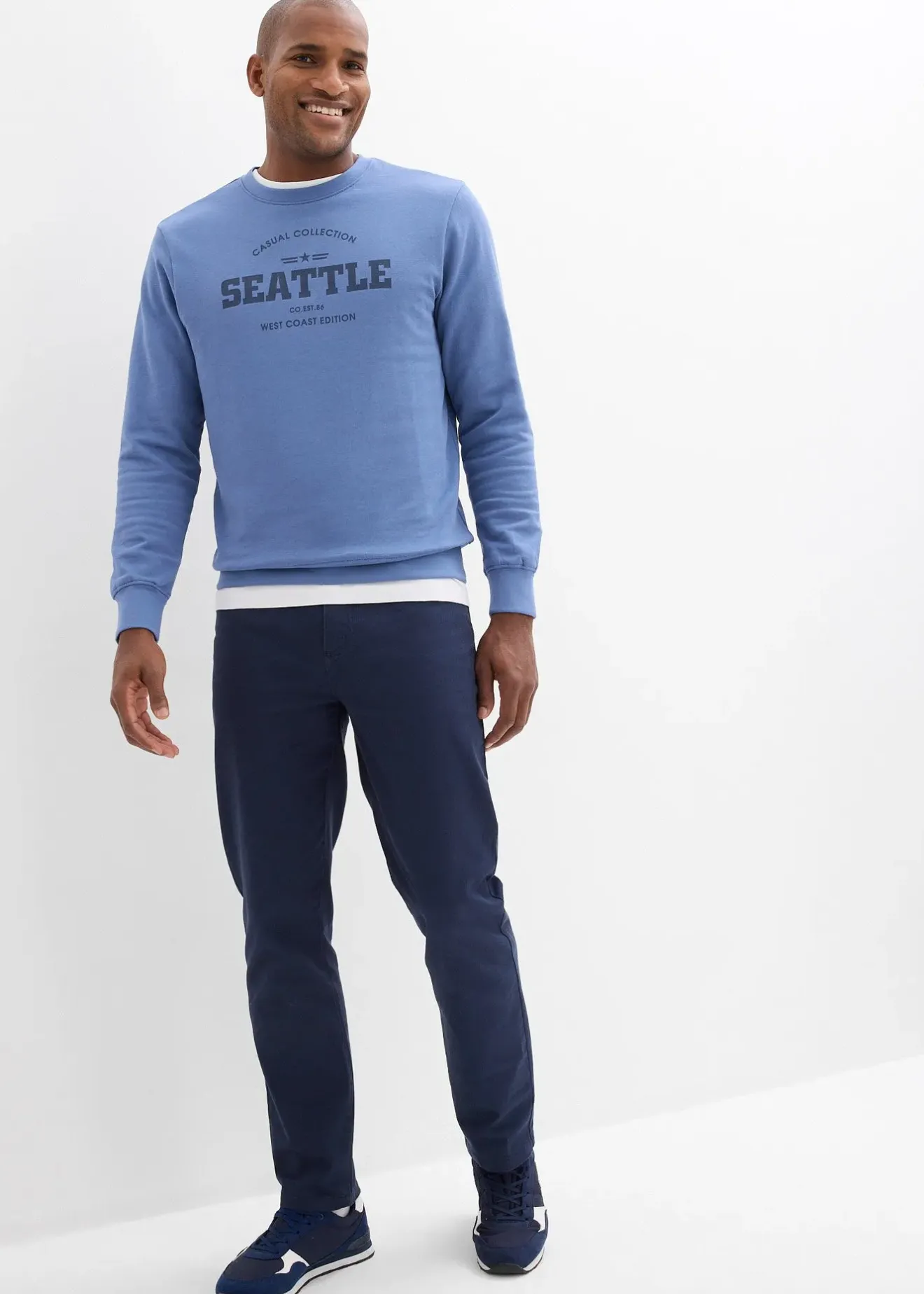 Homme bonprix Sweats|Lot de 2 sweats 100% coton