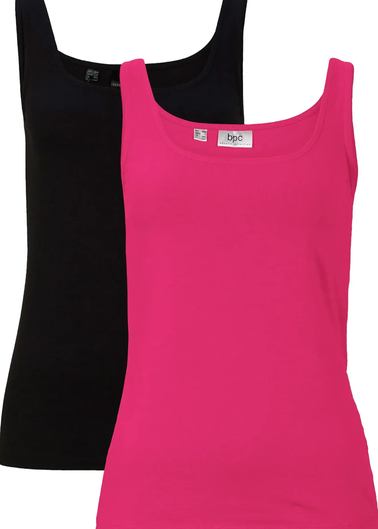 bonprix Lot de 2 tops|Femme Basiques|T-Shirts & Tops