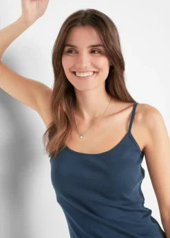 Femme bonprix Tricots De Peau|Basiques|Lot de 3 tops à bretelles spaghetti 100% coton