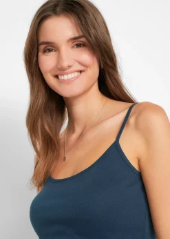 Femme bonprix Tricots De Peau|Basiques|Lot de 3 tops à bretelles spaghetti 100% coton