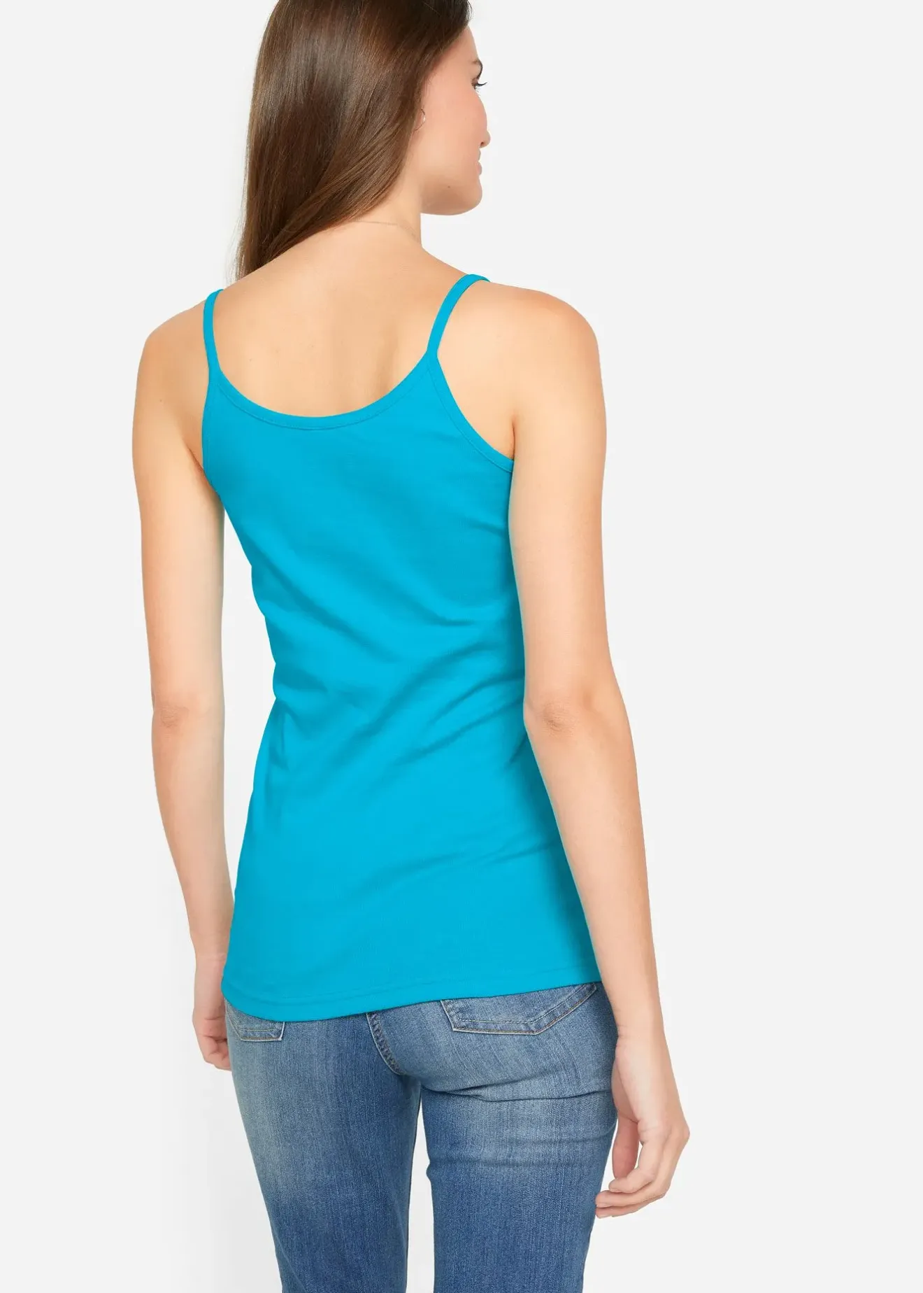 Femme bonprix Tricots De Peau|Basiques|Lot de 3 tops à bretelles spaghetti 100% coton