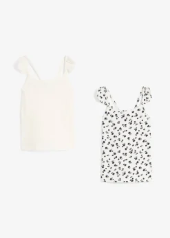 bonprix Lot de 2 tops 100% coton|Enfant Vêtements Enfant|Filles 2-8 Ans·Lot De 2 Articles Et Plus