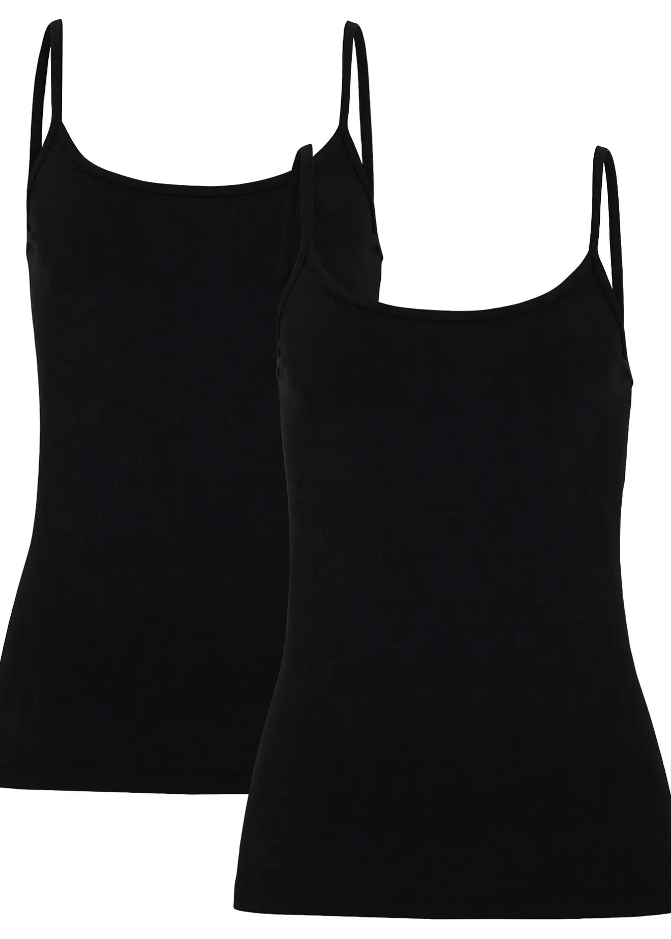 Femme bonprix Tricots De Peau|Basiques|Lot de 2 tops à fines bretelles 100% coton