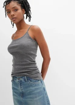 Femme bonprix Tricots De Peau|Basiques|Lot de 2 tops à fines bretelles 100% coton