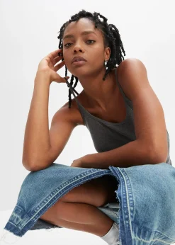 Femme bonprix Tricots De Peau|Basiques|Lot de 2 tops à fines bretelles 100% coton