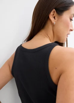 bonprix Lot de 2 tops côtelés 100% coton|Femme Tricots De Peau|Basiques