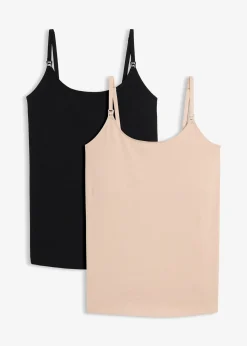 Femme bonprix Femme Enceinte|Lot de 2 tops d’allaitement en coton