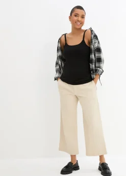 Femme bonprix Tricots De Peau|Basiques|Lot de 2 tops longs coton bretelles spaghetti