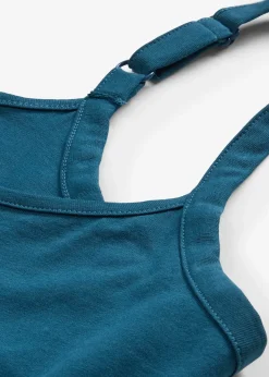 Femme bonprix Tricots De Peau|Basiques|Lot de 2 tops longs coton bretelles spaghetti