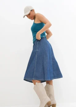 Femme bonprix Tricots De Peau|Basiques|Lot de 2 tops longs coton bretelles spaghetti