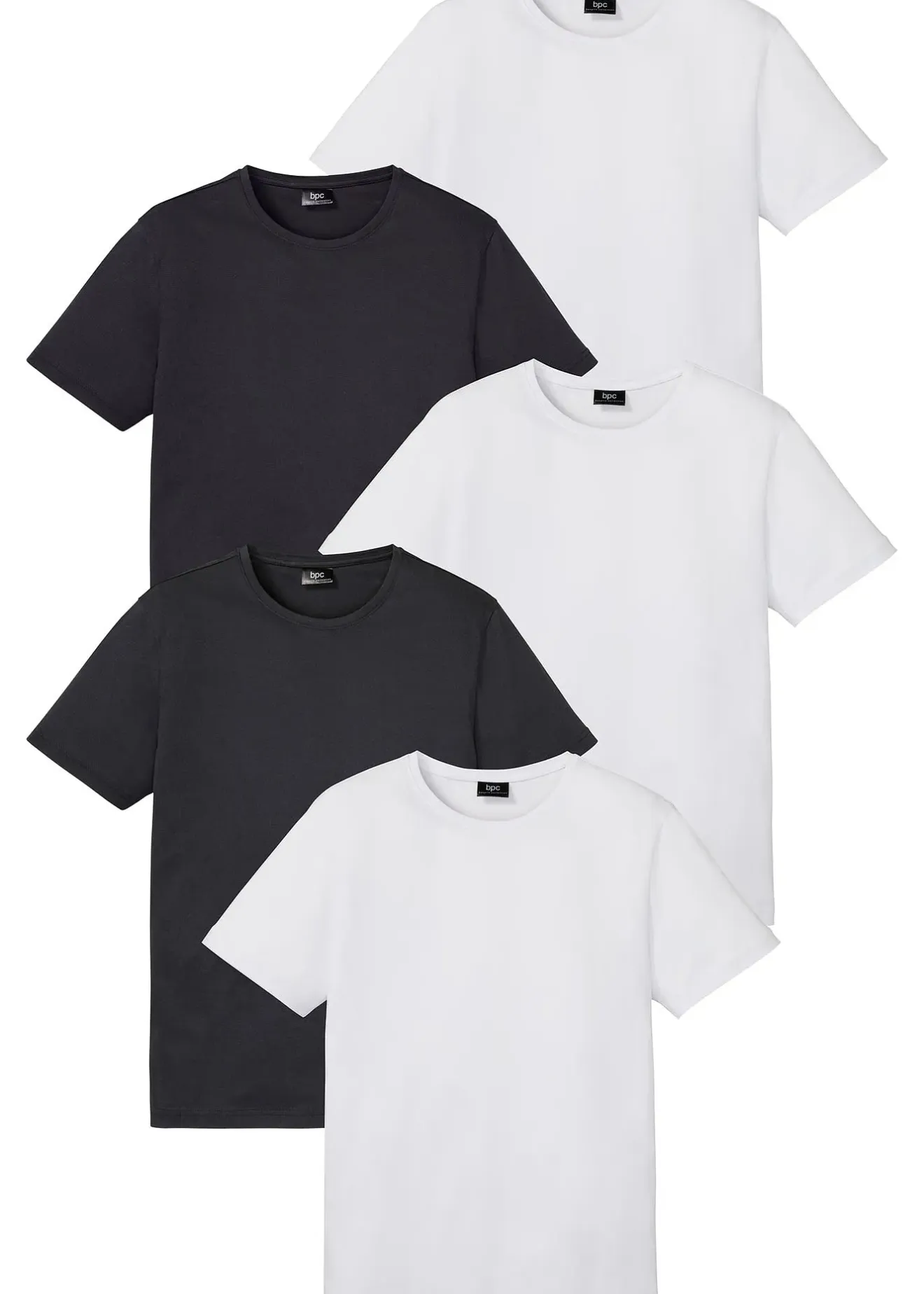 bonprix Lot de 5 T-shirts|Homme Vêtements De Sport|T-Shirts & Polos