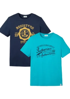 bonprix Lot de 2 T-shirts|Homme T-Shirts & Polos