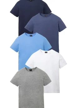 bonprix Lot de 5 T-shirts|Homme Vêtements De Sport|T-Shirts & Polos