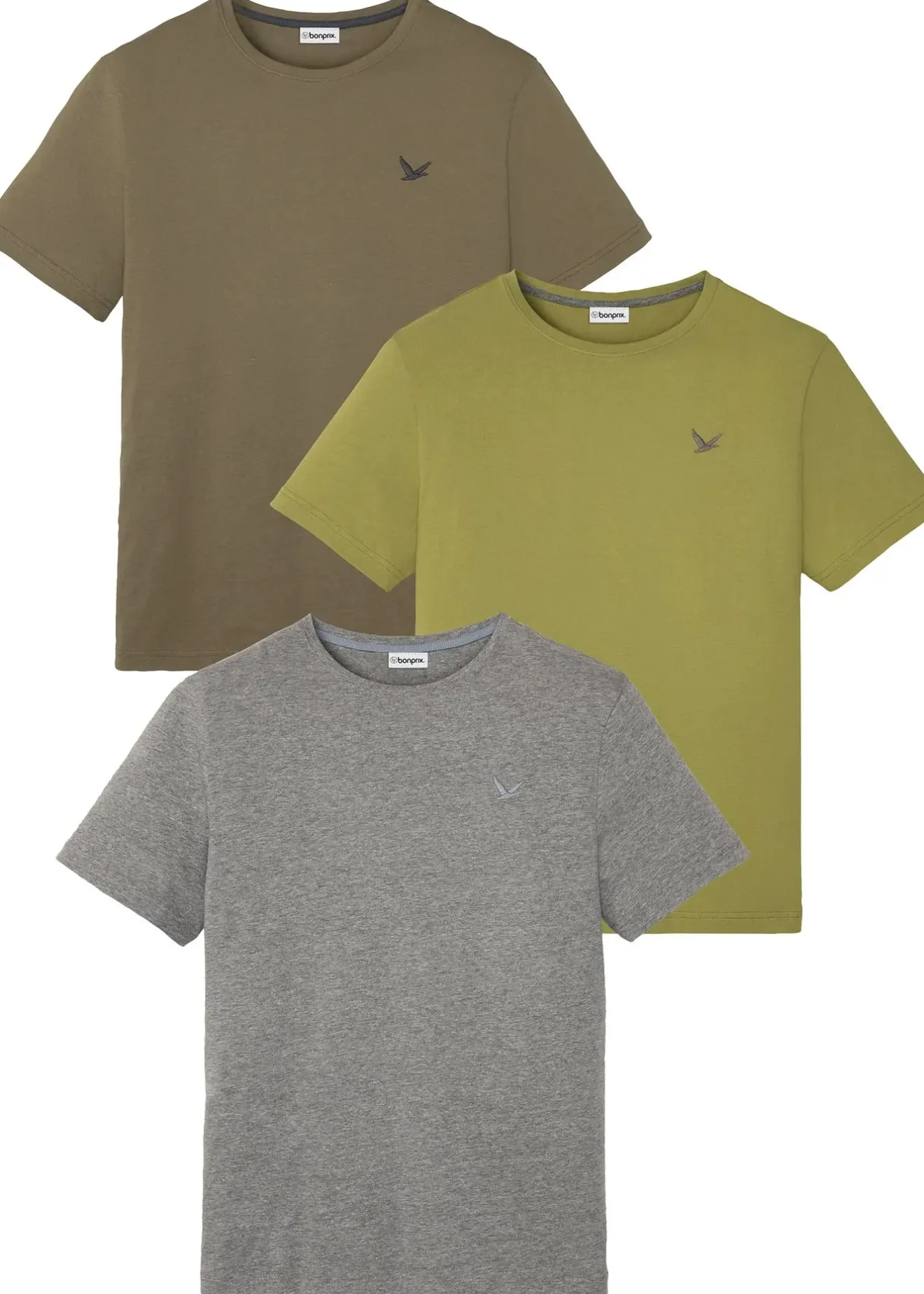 bonprix Lot de 3 T-shirts|Homme T-Shirts & Polos