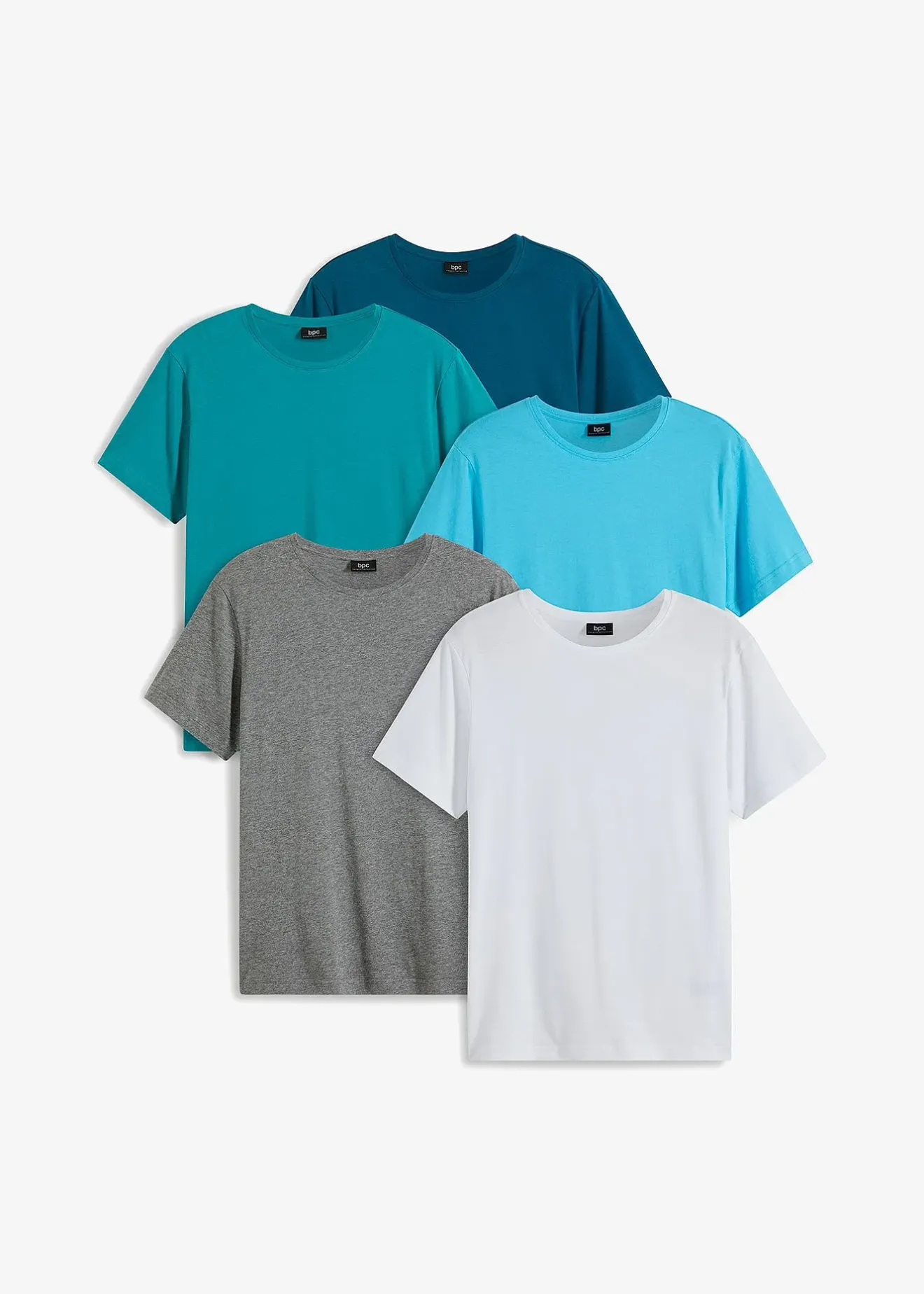 bonprix Lot de 5 T-shirts|Homme Vêtements De Sport|T-Shirts & Polos