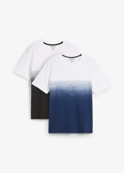 bonprix Lot de 2 T-shirts 100% coton|Homme T-Shirts & Polos