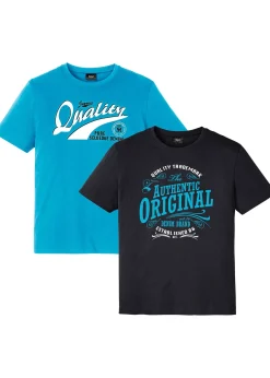 Homme bonprix T-Shirts & Polos|Lot de 2 T-shirts 100% coton