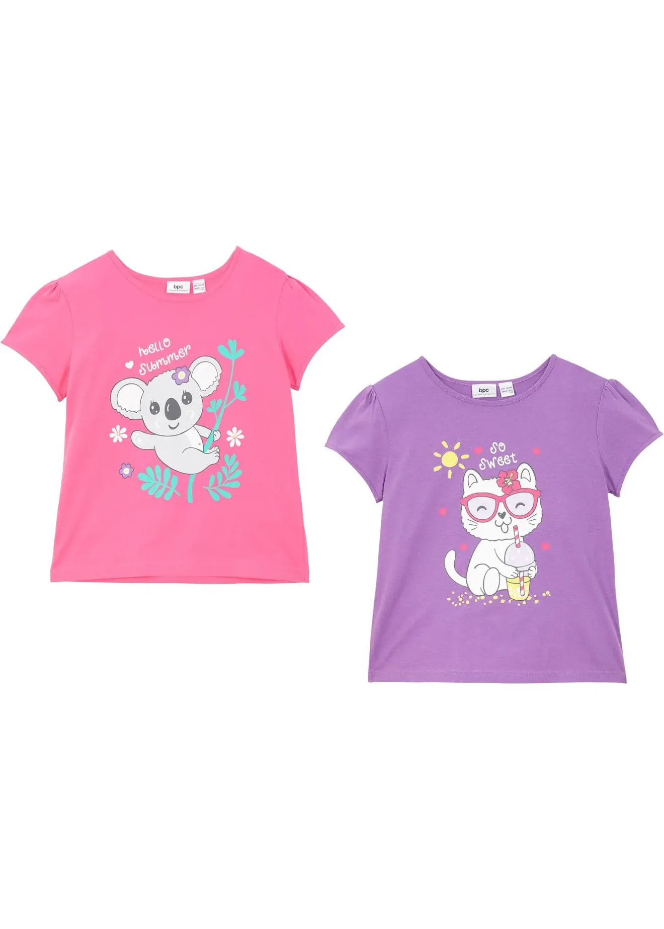 Enfant bonprix Vêtements Enfant|Filles 2-8 Ans·Lot De 2 Articles Et Plus|Lot de 2 T-shirts 100% coton
