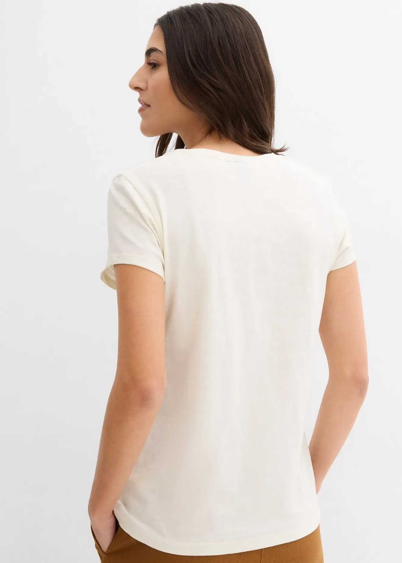 Femme bonprix Basiques|T-Shirts & Tops|Lot de 2 T-shirts 100% coton