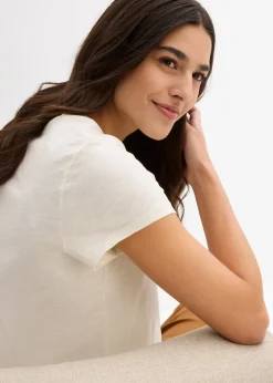 Femme bonprix Basiques|T-Shirts & Tops|Lot de 2 T-shirts 100% coton