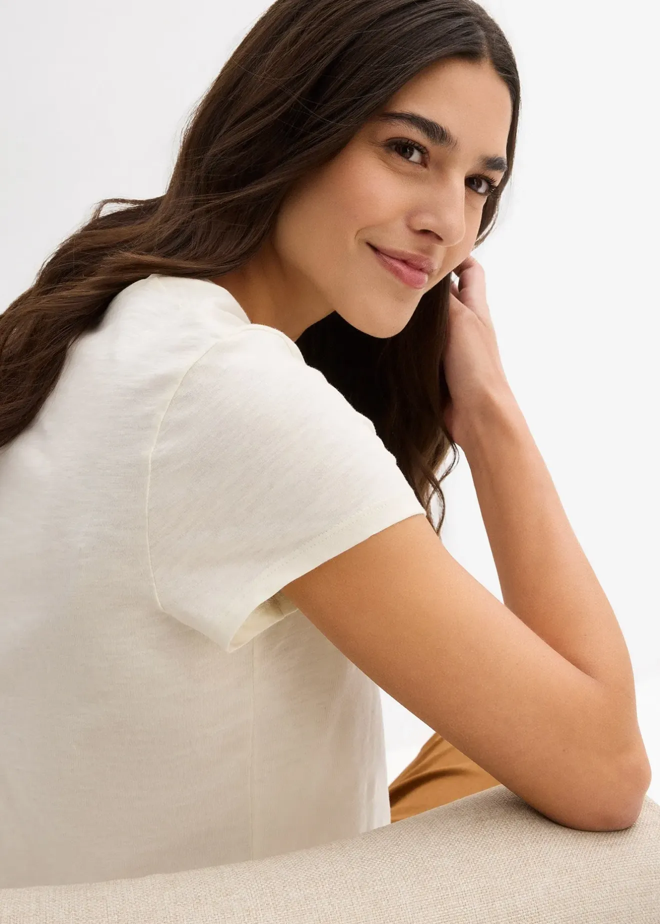 Femme bonprix Basiques|T-Shirts & Tops|Lot de 2 T-shirts 100% coton