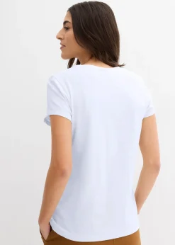 Femme bonprix Basiques|T-Shirts & Tops|Lot de 2 T-shirts 100% coton