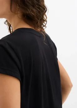 bonprix Lot de 2 T-shirts 100% coton|Femme Basiques|T-Shirts & Tops