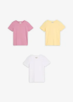 bonprix Lot de 3 T-shirts 100% coton|Enfant Vêtements Enfant|Filles 9-16 Ans·Lot De 2 Articles Et Plus