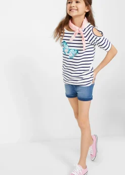 bonprix Lot de 2 T-shirts avec épaules découpées|Enfant Vêtements Enfant|Filles 9-16 Ans·Lot De 2 Articles Et Plus