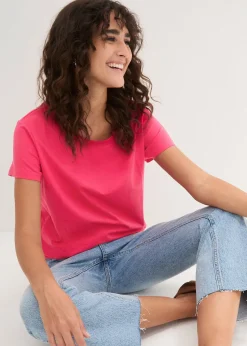 bonprix Lot de 5 T-shirts col rond|Femme Basiques|T-Shirts & Tops