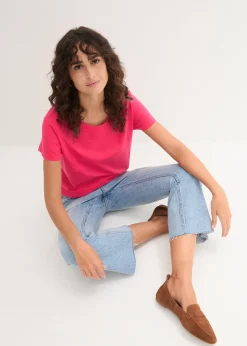 bonprix Lot de 5 T-shirts col rond|Femme Basiques|T-Shirts & Tops