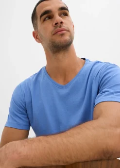 bonprix Lot de 3 T-shirts col V|Homme T-Shirts & Polos