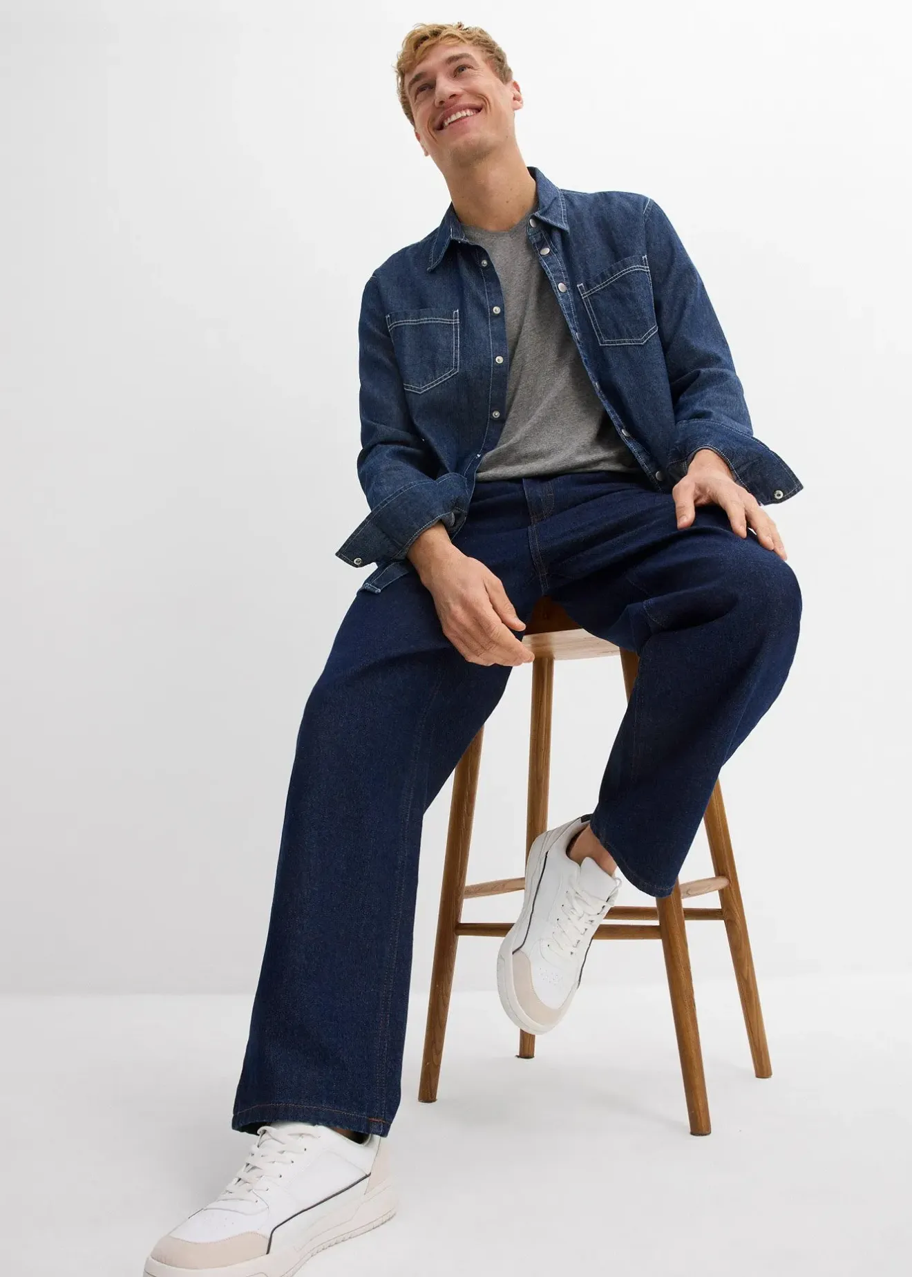 bonprix Lot de 3 T-shirts col V|Homme T-Shirts & Polos