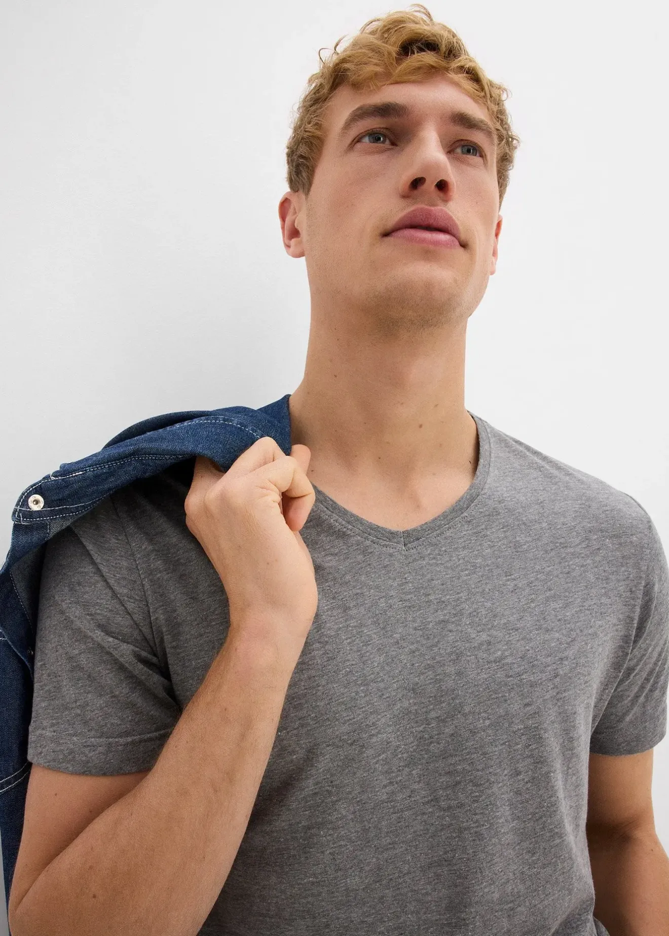 bonprix Lot de 3 T-shirts col V|Homme T-Shirts & Polos