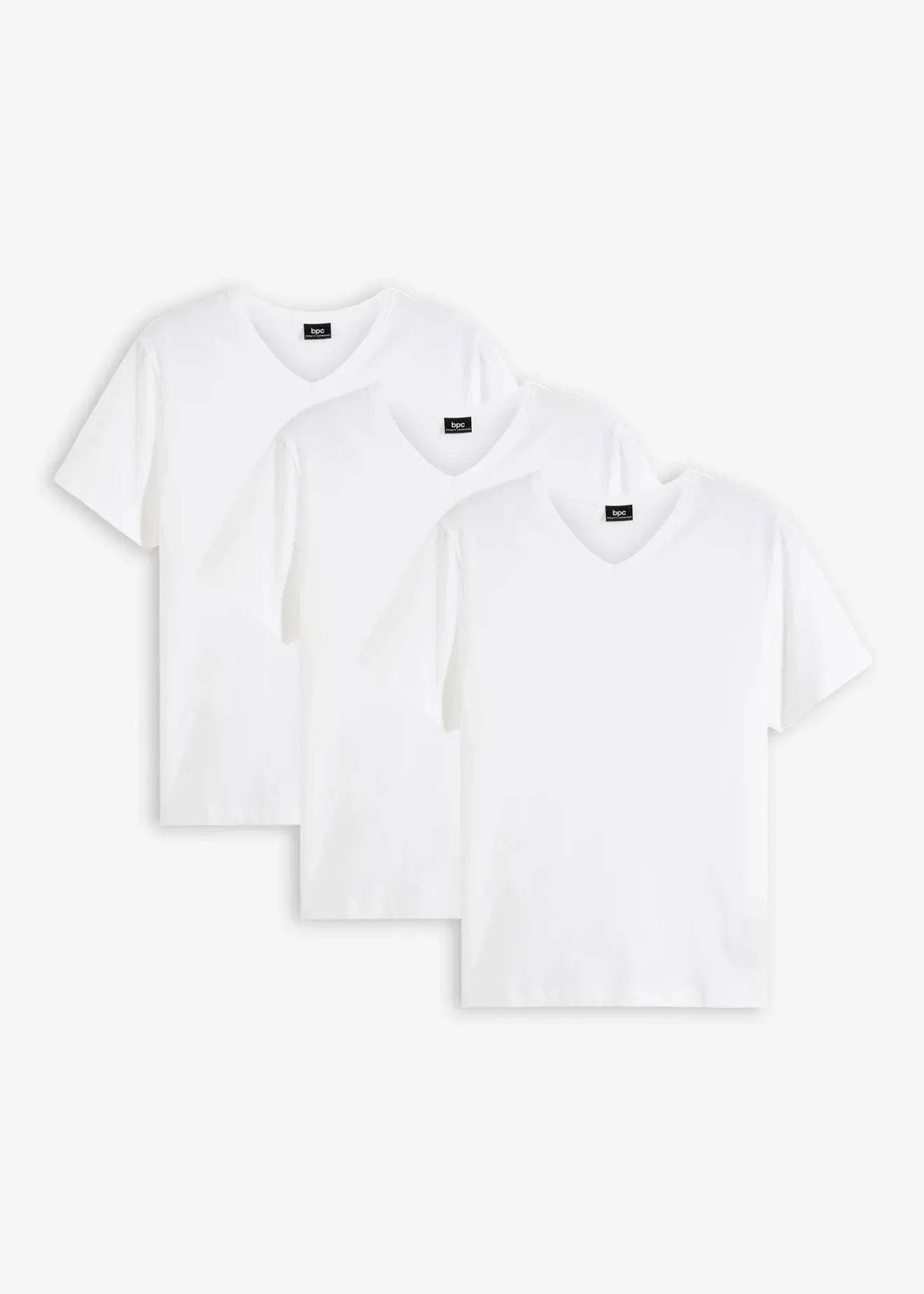bonprix Lot de 3 T-shirts col V|Homme T-Shirts & Polos